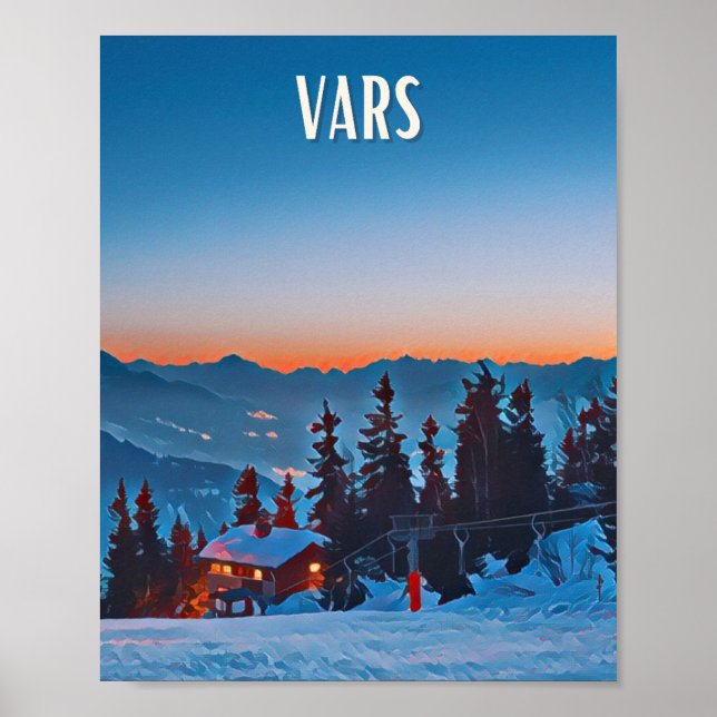 Póster Affiche Vars Station de ski  (Frente)