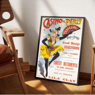 Póster Affiche vintage Casino de París