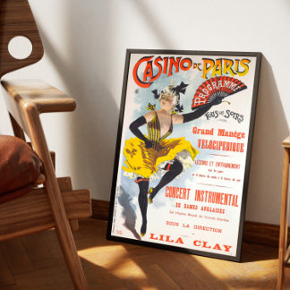 Póster Affiche vintage Casino de París