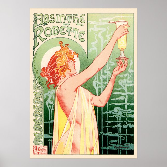 Póster Affiche Vintage Rétro Absinthe Robette (Frente)