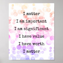 Affirmation Self-Worth Encouragement You Matter