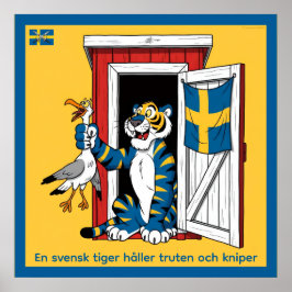 Póster Affisch — Svensk tiger