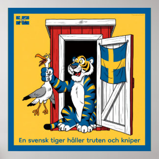 Póster Affisch — Svensk tiger