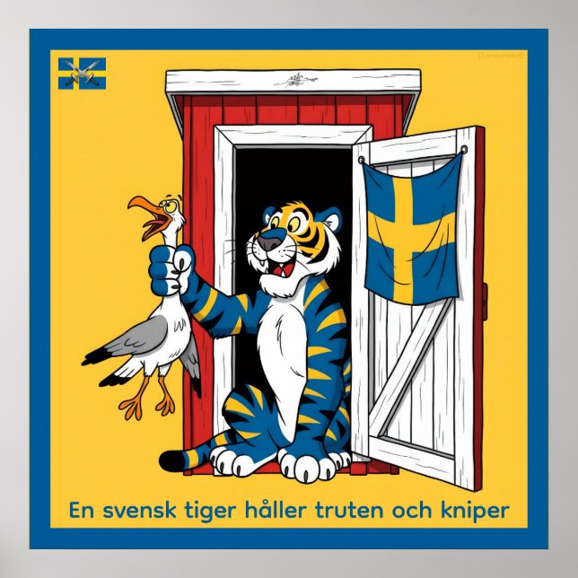 Póster Affisch — Svensk tiger (Frente)