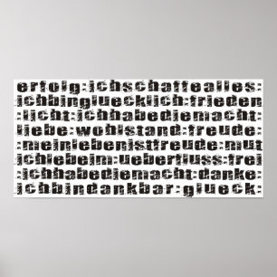 Póster Affitmationen