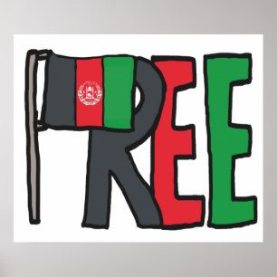 Póster Afganistán libre