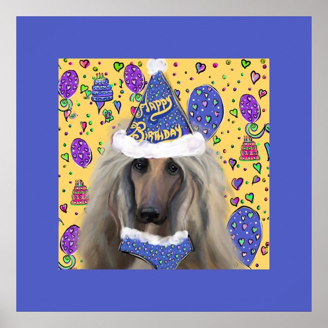 PÓSTER AFGHAN HOUND (Frente)