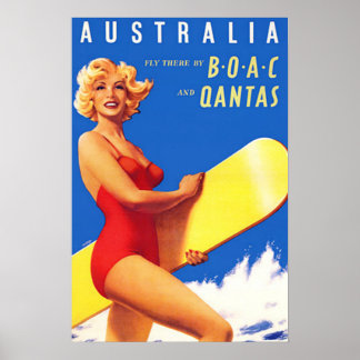 Póster Afiche 2 de Art Deco AU Travel