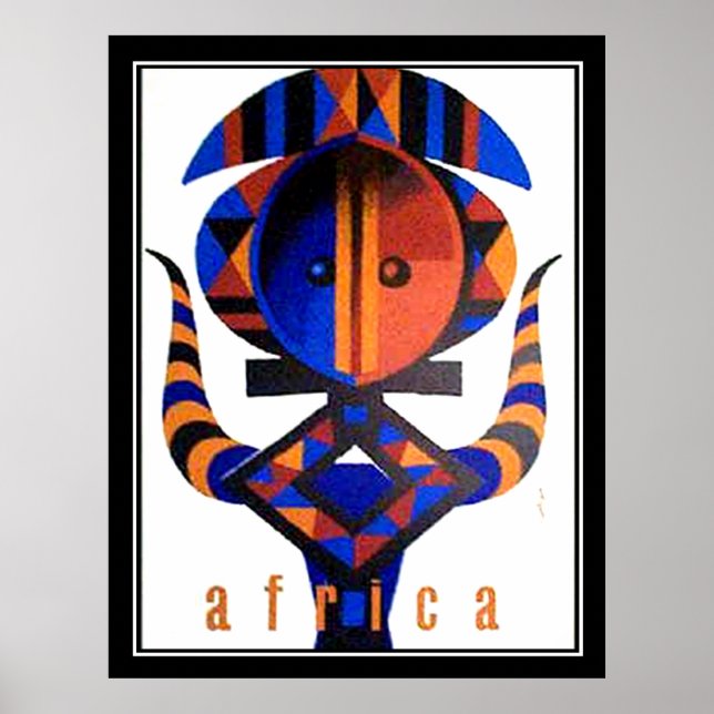 Póster Afiche 2 de estilo Art Decó de África (Frente)