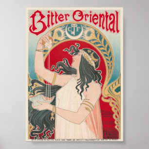 Póster Afiche amargo de época oriental de 1897