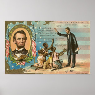 Póster Afiche de Abraham Lincoln Vintage