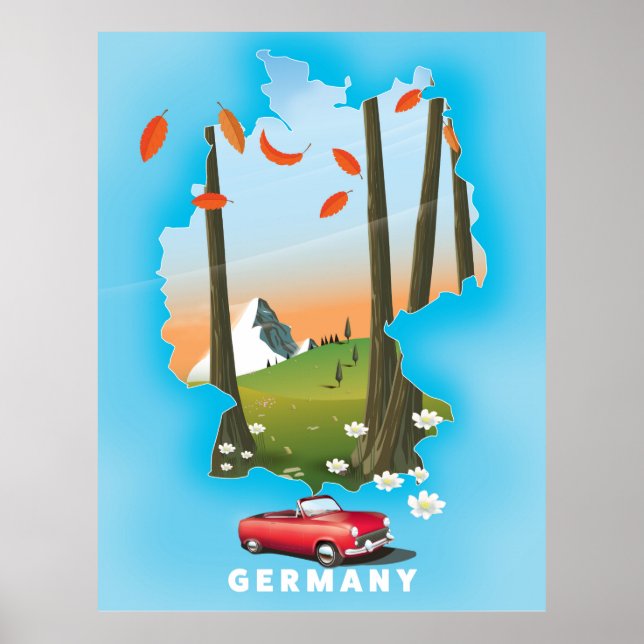 Póster Afiche de Alemania Travel. (Frente)