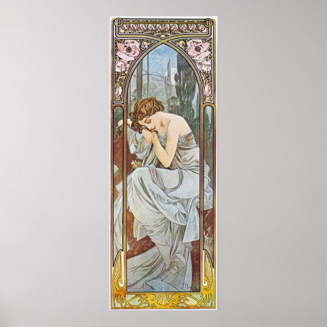 Póster Afiche de Alphonse Mucha Art Nouveau (Frente)