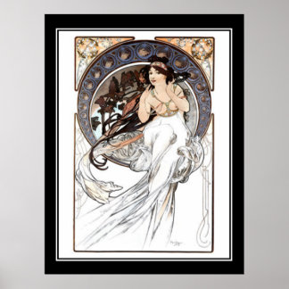 Póster Afiche de Alphonse Mucha Vintage french