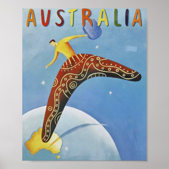 Póster Afiche de Australia Travel (Frente)
