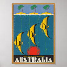 Afiche de Australia Travel Vintage