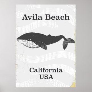 Póster Afiche de Avila Beach California Travel