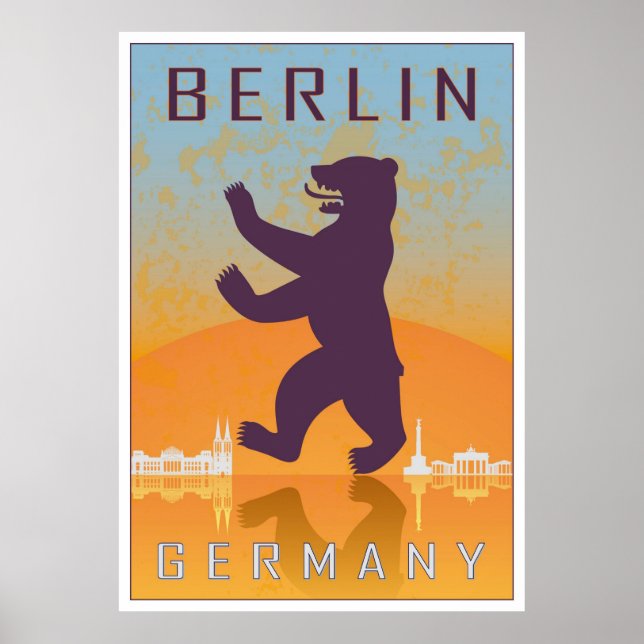 Póster Afiche de Berlín vintage (Frente)