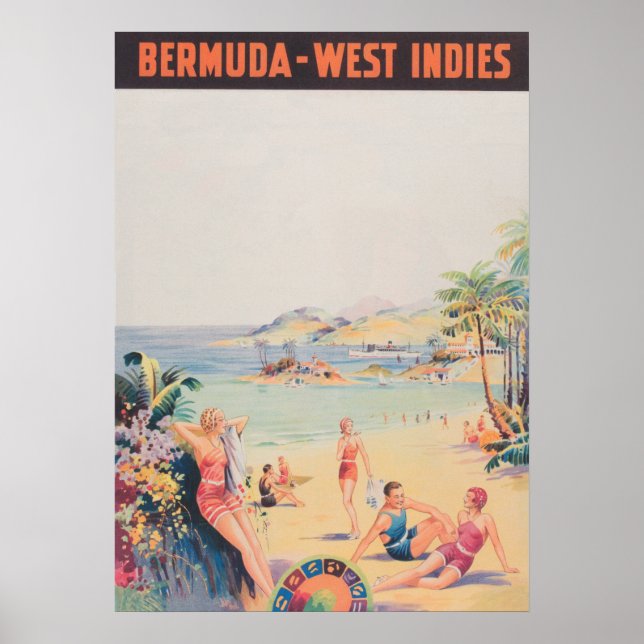 Póster Afiche de Bermuda West Indies (Frente)