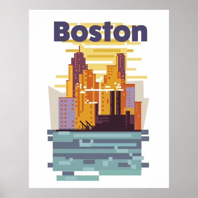Póster Afiche de Boston Travel (Frente)