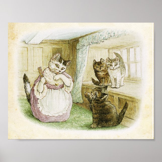 Póster Afiche de Cat Vintage (Frente)