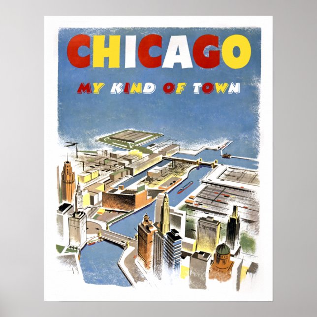 Póster Afiche de Chicago Travel (Frente)