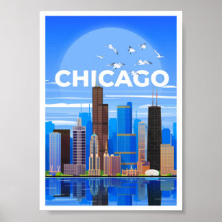 Póster Afiche de Chicago Travel WallArt