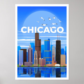 Póster Afiche de Chicago Travel WallArt