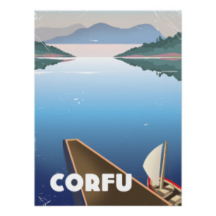 Póster Afiche de Corfu Travel