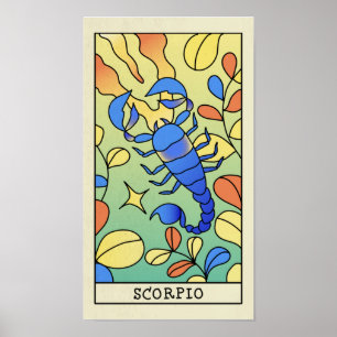 Póster Afiche de cosecha artística de Rótulo Escorpio Zod