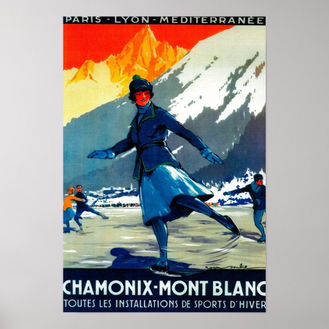 Póster Afiche de cosecha Chamonix-Mont BlancEuropa (Frente)