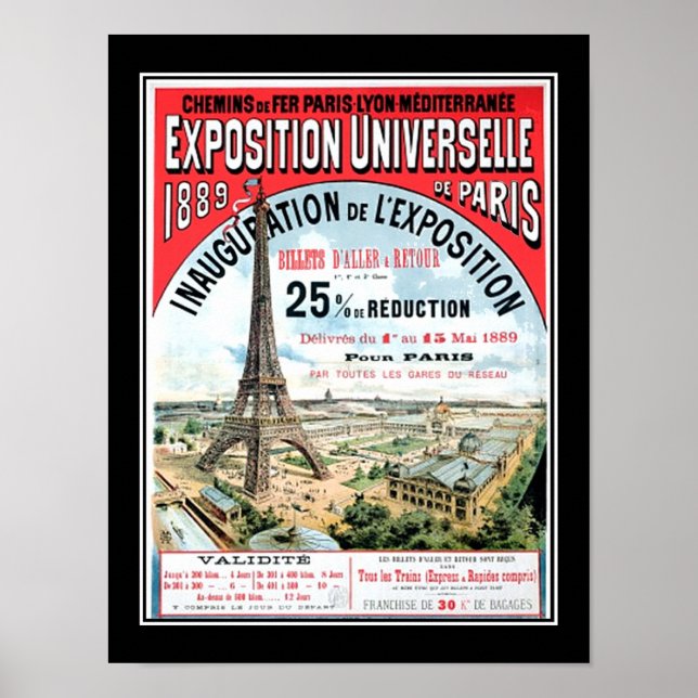 Póster Afiche de cosecha de 1889 de Universal Exposition  (Frente)