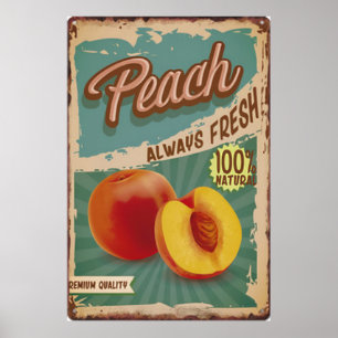 Póster Afiche de cosecha de fruta fresca