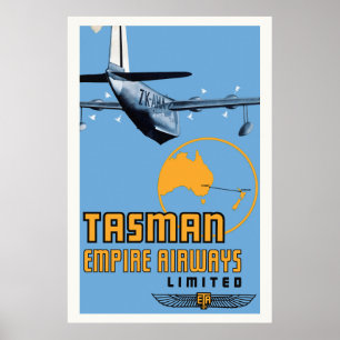 Póster Afiche de cosecha de la época Tasman Empire S30 A