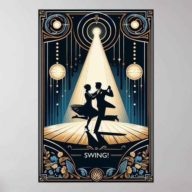 Póster Afiche de cosecha de Lindy Hop Dance Hall (Frente)