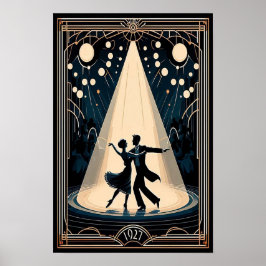 Póster Afiche de cosecha de Lindy Hop Dance Hall