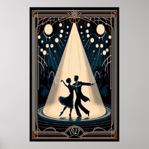 Póster Afiche de cosecha de Lindy Hop Dance Hall