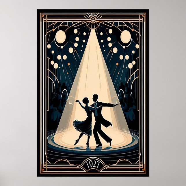 Póster Afiche de cosecha de Lindy Hop Dance Hall (Frente)