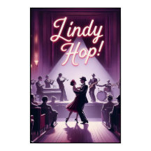 Afiche de cosecha de Lindy Hop Dance Hall