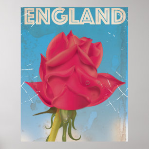 Póster Afiche de cosecha de Rosa de Inglaterra