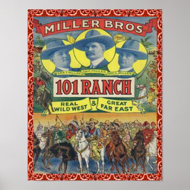 Póster Afiche de cosecha occidental 101 Ranch (Frente)