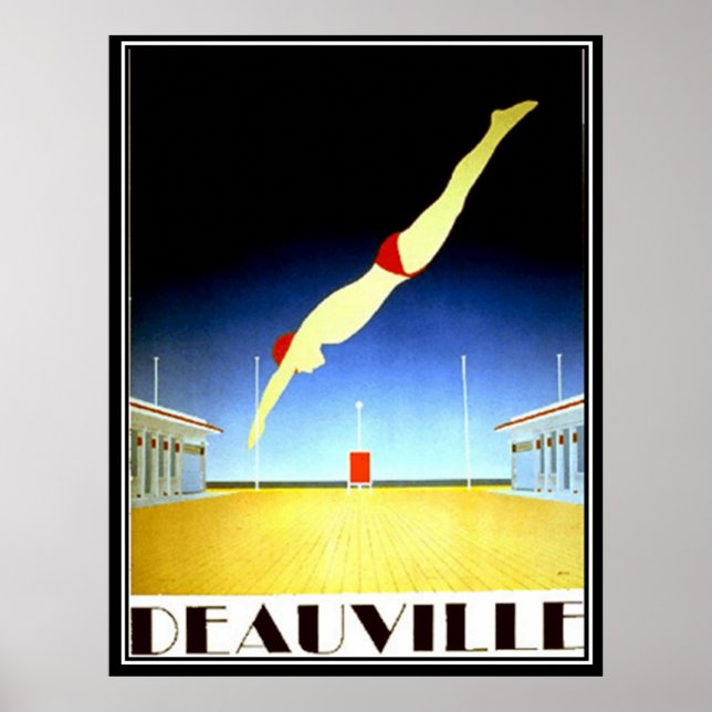 Póster Afiche de Deauville Vintage (Frente)