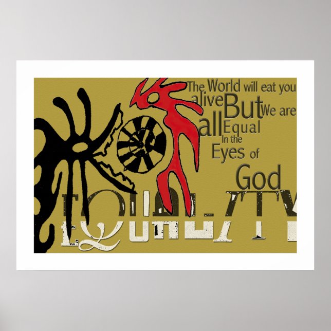 Póster Afiche de diseño gráfico de igualdad (Frente)