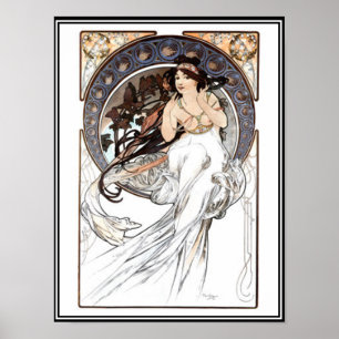 Póster Afiche de época Alphonse Mucha Ad