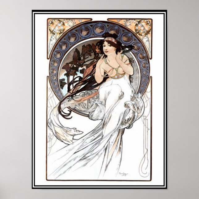Póster Afiche de época Alphonse Mucha Ad (Frente)