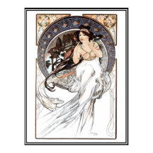 Afiche de época Alphonse Mucha Ad