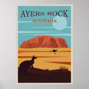Póster Afiche de época de Australia