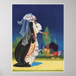 Póster Afiche de época de "Dama de la Fantasía"