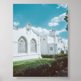 Póster Afiche de época de Dreamy Downtown Hot Springs