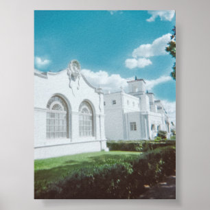 Póster Afiche de época de Dreamy Downtown Hot Springs